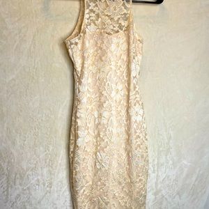 Lace body con elegant dress
